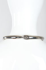 Recess Designer Consignment Vintage Frosted Sculpted Lucite Knot Collar Necklace Los Angeles Resale