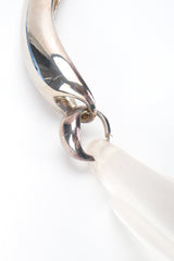 Recess Designer Consignment Vintage Frosted Sculpted Lucite Knot Collar Necklace Los Angeles Resale