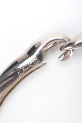 Recess Designer Consignment Vintage Frosted Sculpted Lucite Knot Collar Necklace Los Angeles Resale