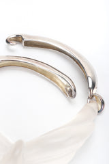 Recess Designer Consignment Vintage Frosted Sculpted Lucite Knot Collar Necklace Los Angeles Resale