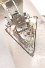 Recess Designer Consignment Vintage Patricia Von Muslin Frosted Lucite Studded Hoop Hook Earrings Los Angeles Resale