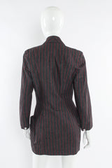 Vintage Patrick Kelly 1980s High Roller Pinstripe Dice Blazer mannequin back @ Recess LA