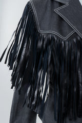 Vintage Patrick Kelly Denim Yoke Fringe Jacket Movement