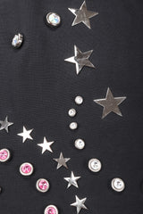 Recess Los Angeles Vintage Patrick Kelly Shooting Rare Star Crystal Button Strapless Ponte Tube Dress