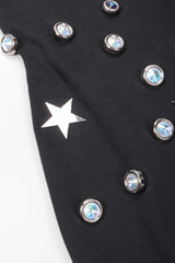 Recess Los Angeles Vintage Patrick Kelly Shooting Rare Star Crystal Button Strapless Ponte Tube Dress