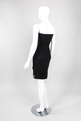 Recess Los Angeles Vintage Patrick Kelly Shooting Rare Star Crystal Button Strapless Ponte Tube Dress