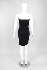 Recess Los Angeles Vintage Patrick Kelly Shooting Rare Star Crystal Button Strapless Ponte Tube Dress