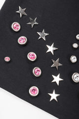 Recess Los Angeles Vintage Patrick Kelly Shooting Rare Star Crystal Button Strapless Ponte Tube Dress