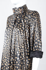 Recess Los Angeles Designer Consignment Vintage Pauline Trigere Metallic Nylon Animal Duster Coat
