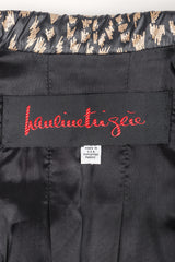 Recess Los Angeles Designer Consignment Vintage Pauline Trigere Metallic Nylon Animal Duster Coat