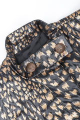 Recess Los Angeles Designer Consignment Vintage Pauline Trigere Metallic Nylon Animal Duster Coat