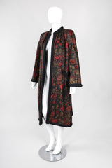 Recess Los Angeles Vintage Pauline Trigere Rose Garden Duster Coat Robe