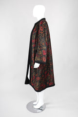 Recess Los Angeles Vintage Pauline Trigere Rose Garden Duster Coat Robe