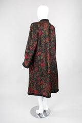 Recess Los Angeles Vintage Pauline Trigere Rose Garden Duster Coat Robe