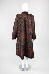 Recess Los Angeles Vintage Pauline Trigere Rose Garden Duster Coat Robe