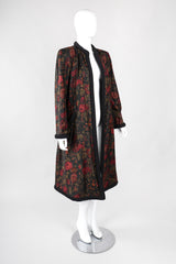 Recess Los Angeles Vintage Pauline Trigere Rose Garden Duster Coat Robe