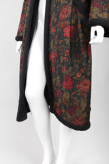 Recess Los Angeles Vintage Pauline Trigere Rose Garden Duster Coat Robe