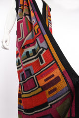 Vintage Peruvian Connection Long Knit Sweater Duster Vest on Mannequin front at Recess Los Angeles