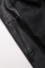 Recess Los Angeles Vintage Philippe Vallereuil Suede Leather Patchwork Fur Collar Car Coat