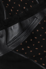 Recess Los Angeles Vintage Philippe Vallereuil Suede Leather Patchwork Fur Collar Car Coat