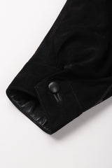 Recess Los Angeles Vintage Philippe Vallereuil Suede Leather Patchwork Fur Collar Car Coat