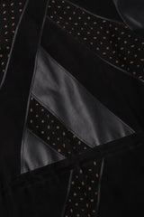 Recess Los Angeles Vintage Philippe Vallereuil Suede Leather Patchwork Fur Collar Car Coat