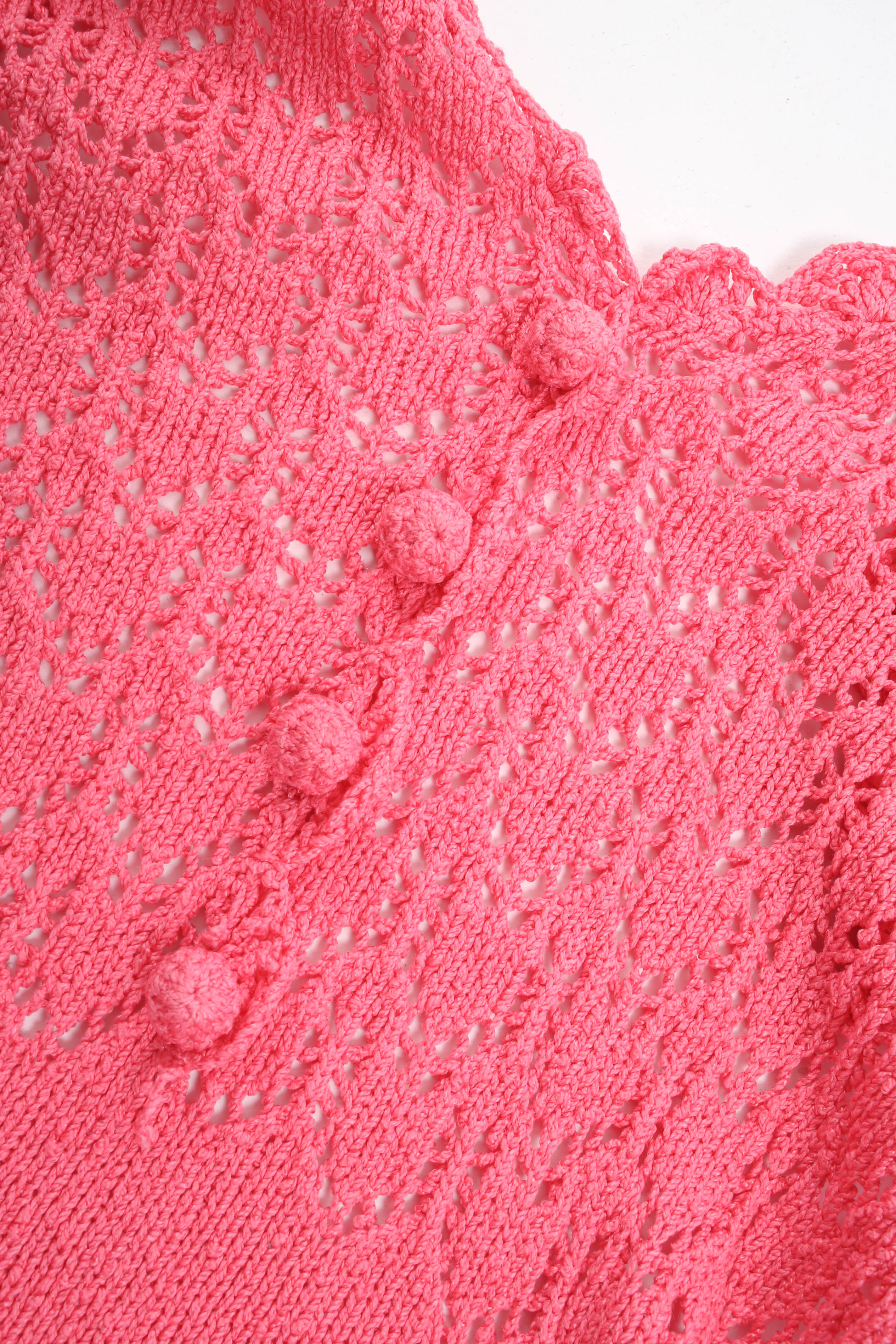 Vintage Picardo Knits Scalloped Crochet Knit Maxi Dress crop at Recess LA