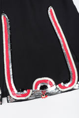 Recess Los Angeles Designer Consignment Resale Recycle Vintage Pierre Jean Rapin Sequin Hem Tunic Shift Dress