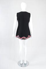 Recess Los Angeles Designer Consignment Resale Recycle Vintage Pierre Jean Rapin Sequin Hem Tunic Shift Dress