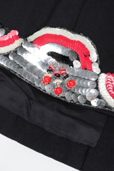 Recess Los Angeles Designer Consignment Resale Recycle Vintage Pierre Jean Rapin Sequin Hem Tunic Shift Dress