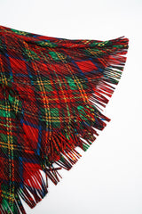 Vintage Issey Miyake Pleats Please Plaid Print Wrap Skirt fringe detail at Recess Los Angeles