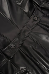 Vintage Plein Sud Jeans Double Breasted Faux Leather Blazer detachable back waist belt @ Recess LA