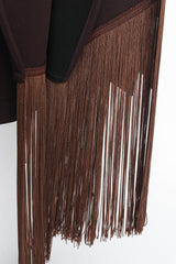 Vintage Plein Sud Mocha Shawl Fringe Jacket fringe @ Recess Los Angeles