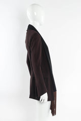 Vintage Plein Sud Mocha Shawl Fringe Jacket mannequin side @ Recess Los Angeles