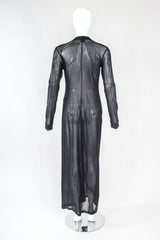 Recess Designer Consignment Vintage Plein Sud Sheer Mesh Duster Cardigan 90s Los Angeles Resale