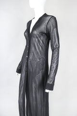 Recess Designer Consignment Vintage Plein Sud Sheer Mesh Duster Cardigan 90s Los Angeles Resale