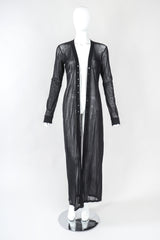 Recess Designer Consignment Vintage Plein Sud Sheer Mesh Duster Cardigan 90s Los Angeles Resale