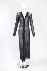 Recess Designer Consignment Vintage Plein Sud Sheer Mesh Duster Cardigan 90s Los Angeles Resale