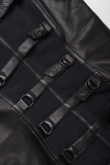 Recess Los Angeles Vintage Plein Sud Strapless Leather Buckle Bondage Dress