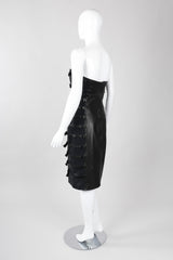 Recess Los Angeles Vintage Plein Sud Strapless Leather Buckle Bondage Dress