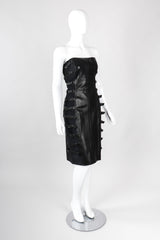 Recess Los Angeles Vintage Plein Sud Strapless Leather Buckle Bondage Dress