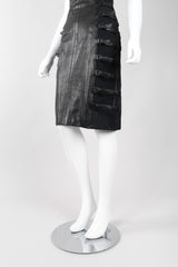 Recess Los Angeles Vintage Plein Sud Strapless Leather Buckle Bondage Dress