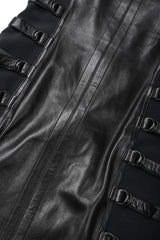 Recess Los Angeles Vintage Plein Sud Strapless Leather Buckle Bondage Dress