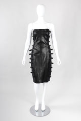 Recess Los Angeles Vintage Plein Sud Strapless Leather Buckle Bondage Dress
