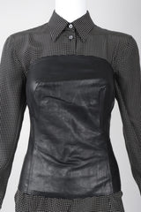 Recess Los Angeles Vintage Plein Sud 90s Strapless Leather Bustier Corset Tube Top