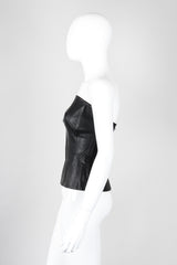 Recess Los Angeles Vintage Plein Sud 90s Strapless Leather Bustier Corset Tube Top