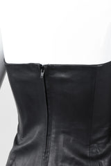 Recess Los Angeles Vintage Plein Sud 90s Strapless Leather Bustier Corset Tube Top