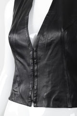 Recess Los Angeles Vintage Plein Sud Leather Choker Neck Strap Vest