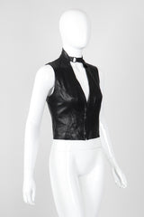 Recess Los Angeles Vintage Plein Sud Leather Choker Neck Strap Vest