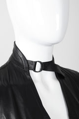 Recess Los Angeles Vintage Plein Sud Leather Choker Neck Strap Vest